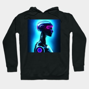 Futuristic cyberpunk robot | 1 Hoodie